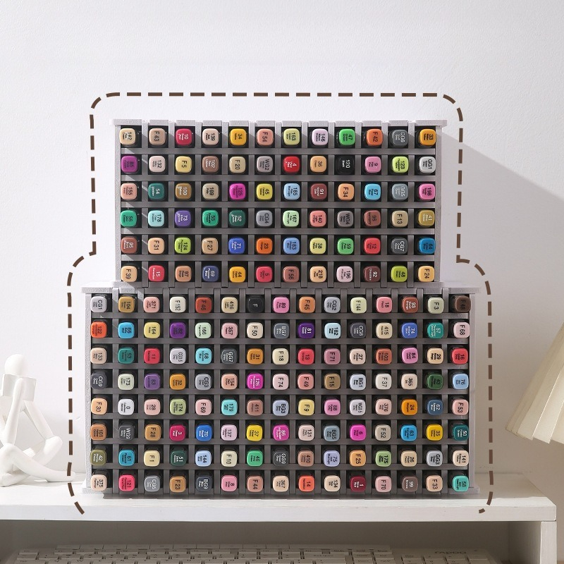 Wall Mounted Desk Fold - Porta Pennarelli Inclinato a Griglia Multipla,