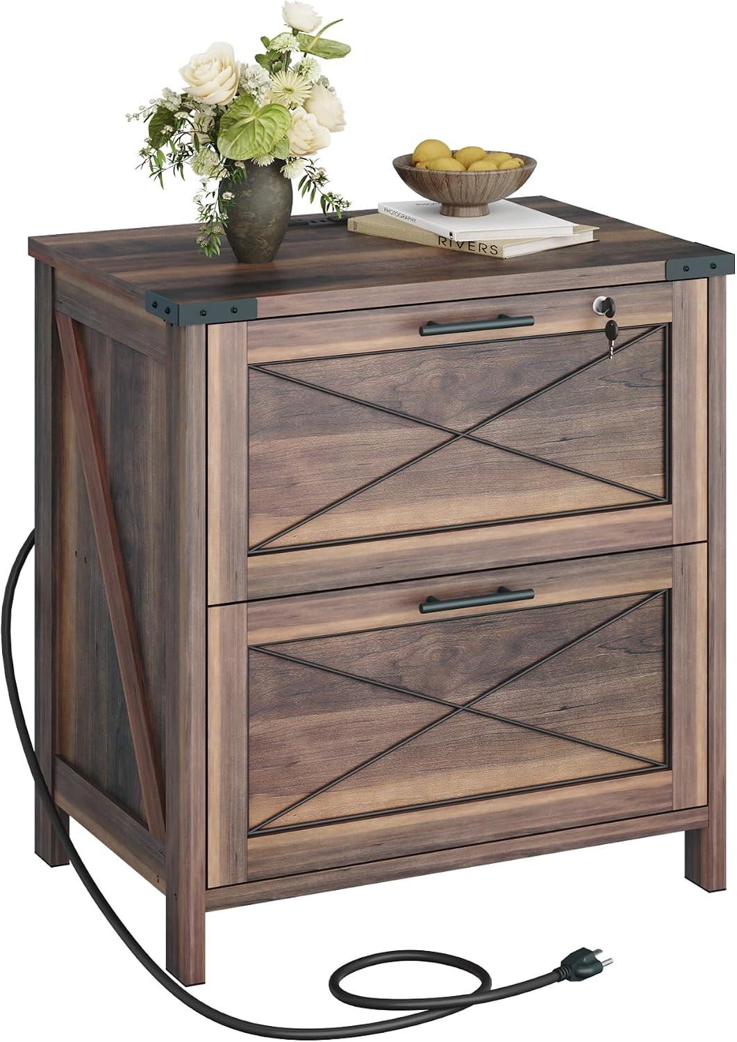 File Cabinet Lateral - Armadietto portadocumenti laterale in legno, armadietto