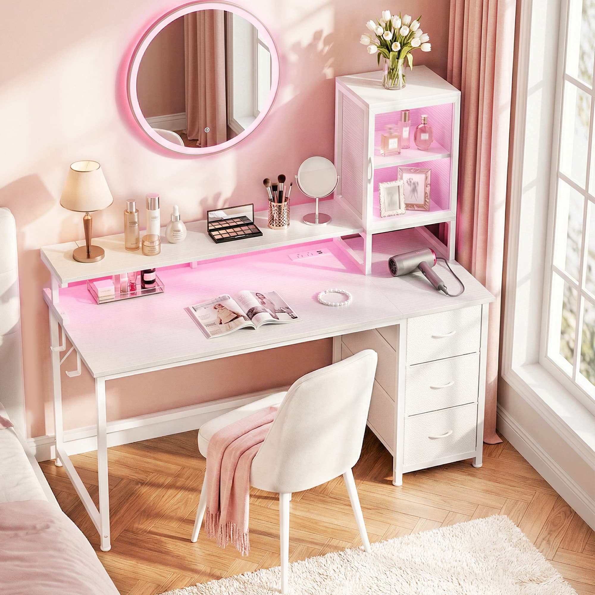 Office X Furniture - Scrivania Multifunzionale Moderna, Tavolo da Gaming,