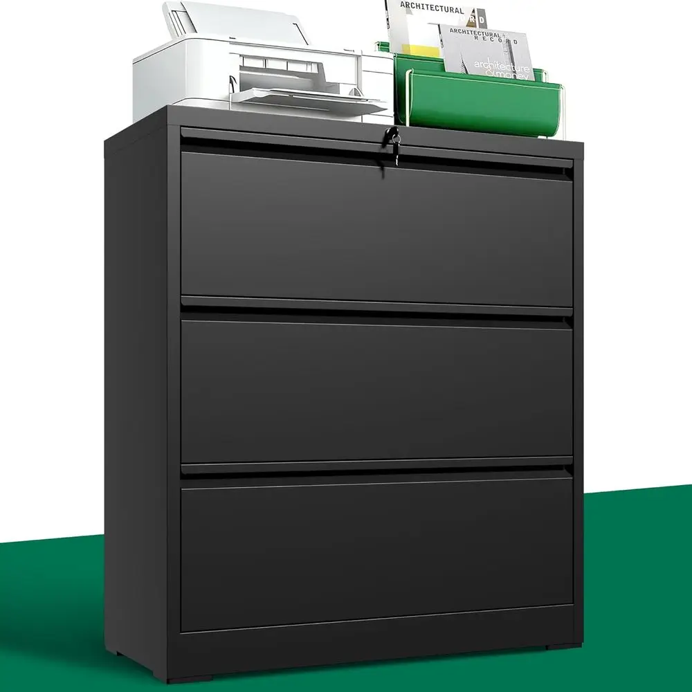 File Cabinet Lateral - Armadietto Portadocumenti Laterale con Struttura in