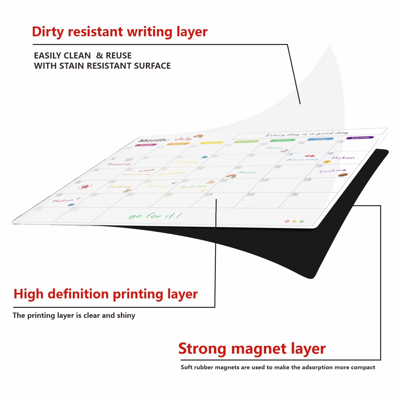Calendario Magnetico per Frigo - Magnetic Whiteboard Calendar recensione e prezzo