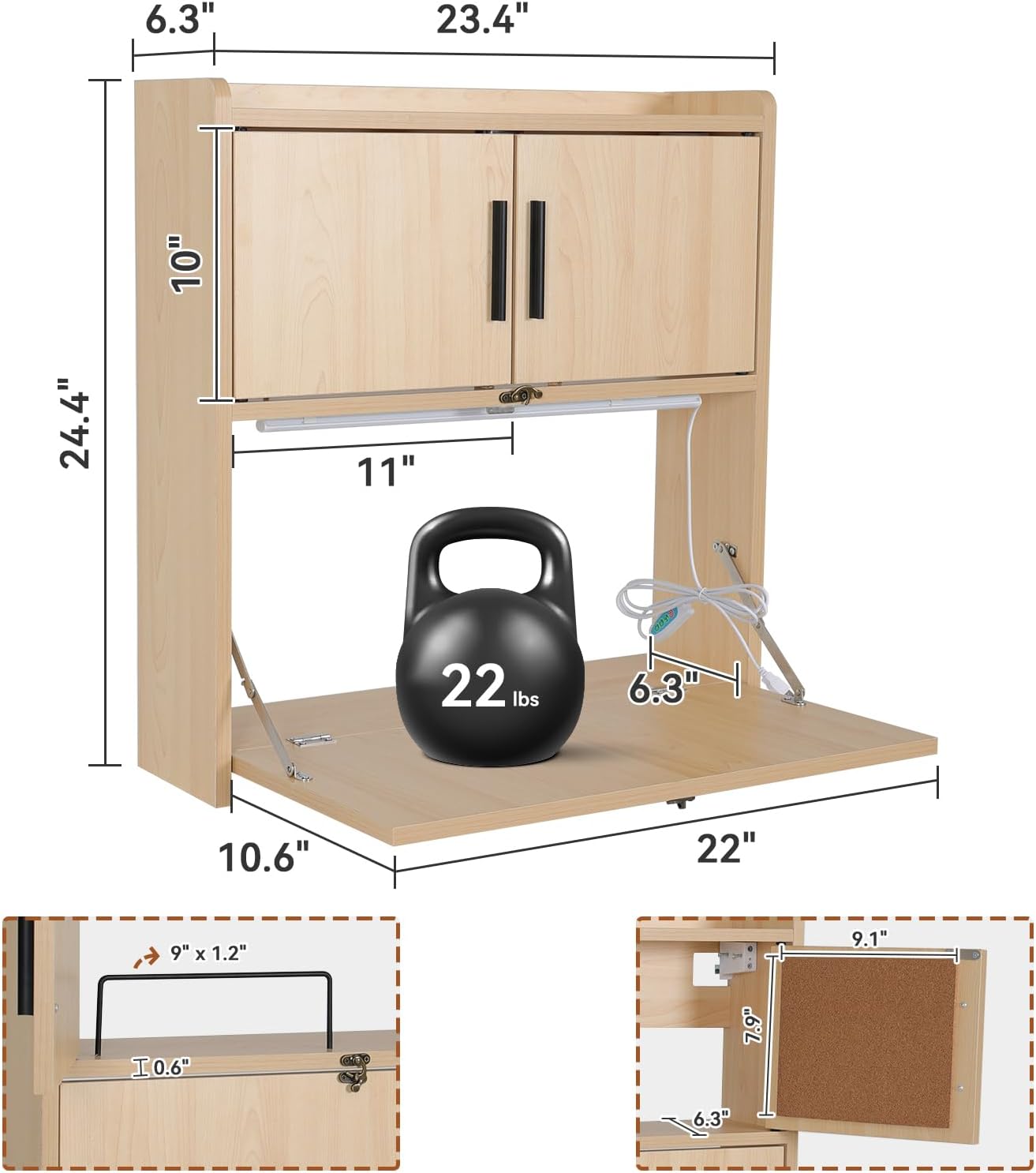 Scrivania a Parete Pieghevole  - Wall Mounted Desk Fold recensione e prezzo