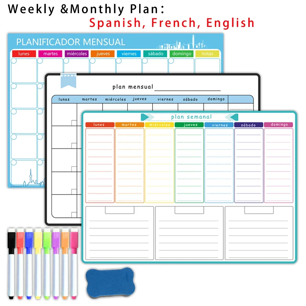 Agenda settimanale e mensile m - Magnetic Whiteboard Calendar recensione e prezzo