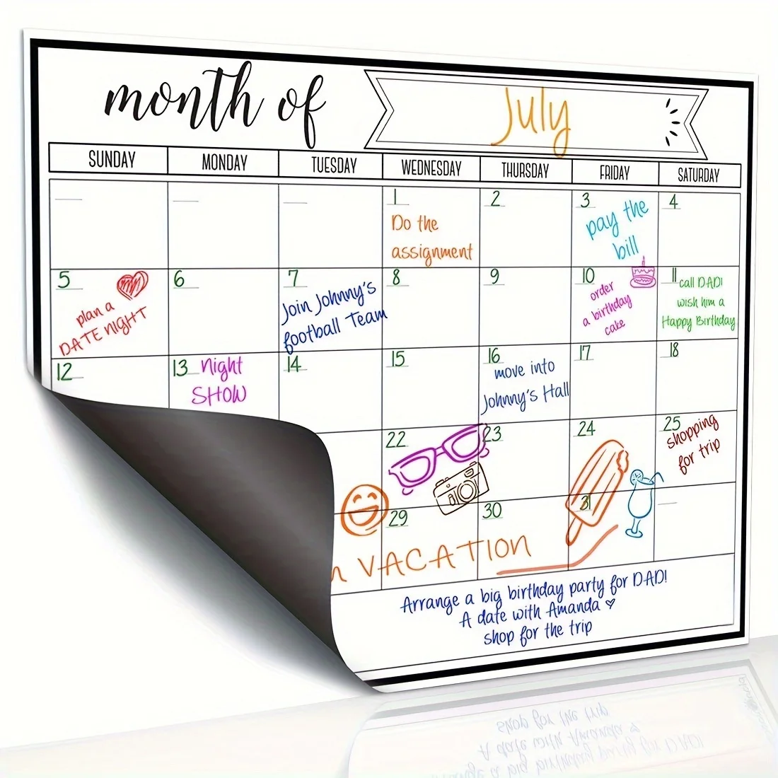 Calendario Mensile Magnetico,  - Magnetic Whiteboard Calendar recensione e prezzo