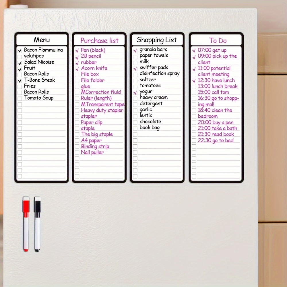 Set di 4 Lavagne Magnetiche Ca - Magnetic Whiteboard Calendar recensione e prezzo