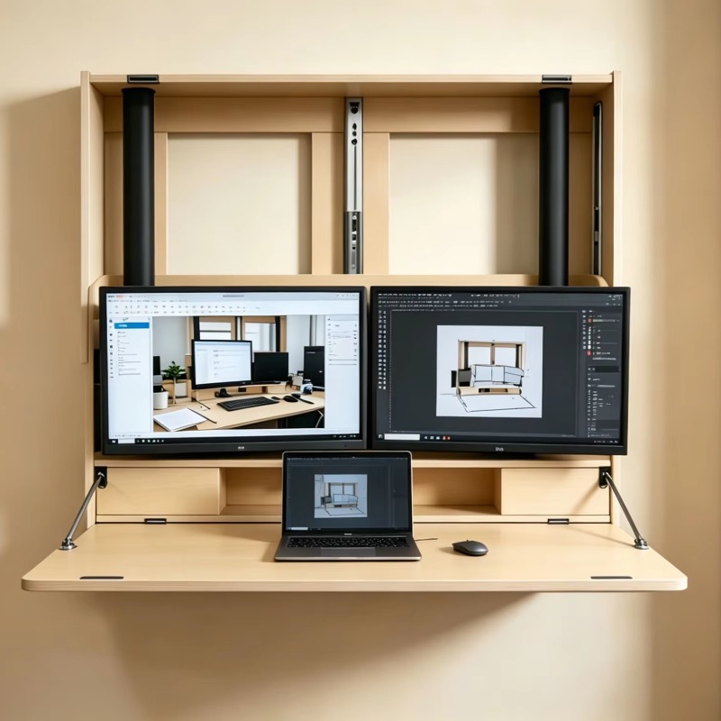 Postazione di Lavoro Domestica - Wall Mounted Desk Fold recensione e prezzo