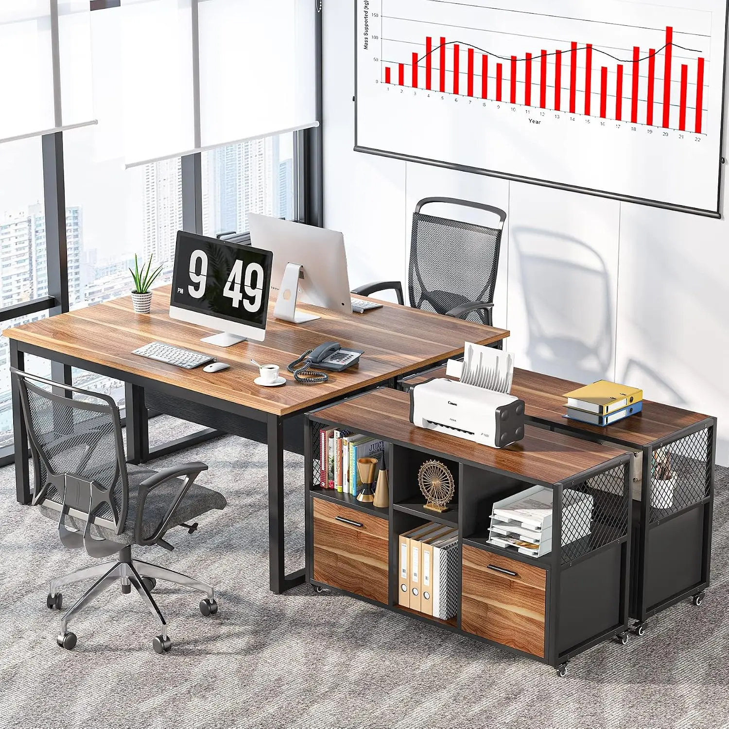 2 Drawer Wood File Cabinets, M - File Cabinet Lateral recensione e prezzo