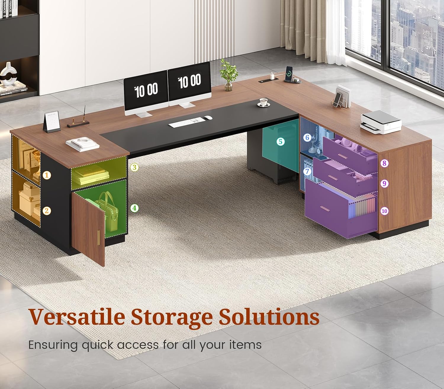 Scrivania Direzionale a L da 7 - File Cabinet Lateral recensione e prezzo